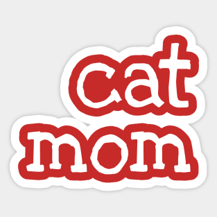 Cat mom (white) Sticker